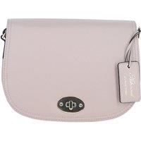 'Stellia' Real Leather Crossbody Bag with Twist Lock