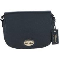 'Stellia' Real Leather Crossbody Bag with Twist Lock
