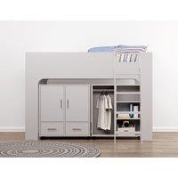 Flintshire Furniture Ltd Eden Mid Sleeper with storage in Grey | Size: Single