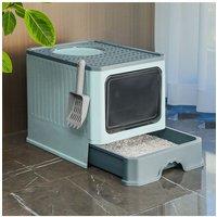 Enclosed Cat Litter Box?Double Door with Scoop