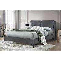 Flintshire Furniture Ltd Ashleigh PU Pillowback Bed Frame in Grey | Size: Double