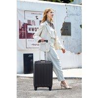 SHEONLY Hardside Carry-on Suitcase Lightweight with Spinner Wheels in Black