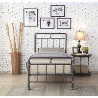 Flintshire Furniture Ltd Cilcain Metal Bed Frame in Black | Size: Double