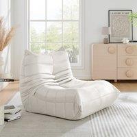 Bravich LTD Lounge Chair Cocoon Lazy Comfort Armchair Sofa Statement Cuddle Chair in White