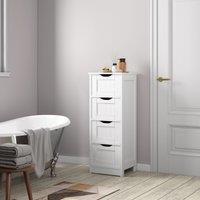 MCC Direct 4 drawer Bathroom Storage Unit Toby White