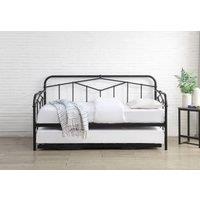 Flintshire Furniture Ltd Axton Single 3ft Day Bed Metal Bed Frame in Black