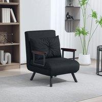 HOMCOM Click Clack Single Chair Bed Settee for Living Room in Black