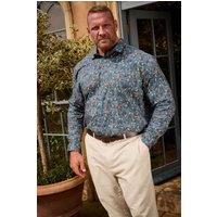BadRhino Men's Print Long Sleeve Shirt in Blue | Size: 19 inches