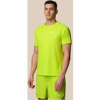 Castore Men's Adapt Aop Short Sleeve T-Shirt Acid Lime in Green | Size: XL
