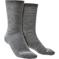 Bridgedale Men's 2 Pack Liner Base Layer Thermal Liner Boot Socks in Grey | Size: 6-8