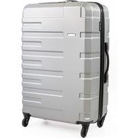 Gino Ferrari Lightweight Hard Shell Suitcases - Wheeled Hold & Cabin Luggage in Silver | Size: Large