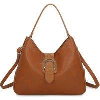 Fontanella Fashion Women's Hari Two-Tone PU Leather Shoulder Bag in Brown