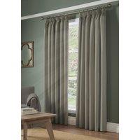 Luxury Living Pencil Pleat Blackout Curtains in Silver | Size: 117 cm width x 183 cm drop