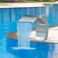 Garden Waterfall Pool Fountain Stainless Steel 45x30x60 cm