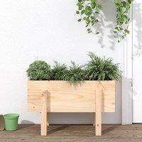 Berkfield Home Garden Planter 62x30x38 cm Solid Wood Pine in Brown | Size: 62 x 30 x 38 cm