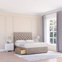 Montana Plush Bed Set With 2 Drawers, Mattress & 54" Headboard