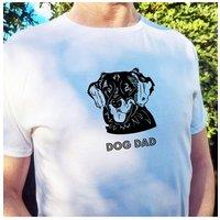 Afewhometruths Men's Golden Retriever Dog Dad T-Shirt in White | Size: Medium