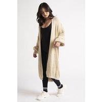 Urban Bliss Women's Grey Longline Cardigan in Beige | Size: Small
