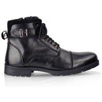 Silver Street London Men's JJ Leather Lace up Boots in Black | Size: 7