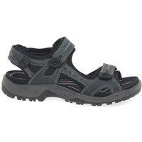 Ecco Men's 'Yucatan' Rip Tape Fastening Sandals in Blue | Size: 7.5