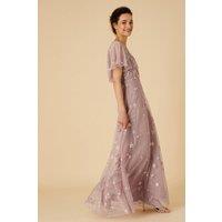 Monsoon Women's 'Rhonda' Embellished Maxi Dress in Brown | Size: 6