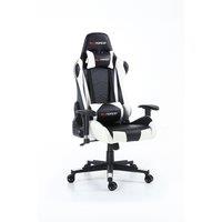 GTForce Pro FX Reclining Sports Racing Office Desk Faux Leather Gaming Chair in White