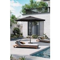 3M Classical Rotating Garden Parasol Patio Umbrella with Floral-Pattern Base