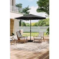 3M Large Rotating Patio Parasol for Outdoor Sunshade and Rain with Plastic Fillable Base