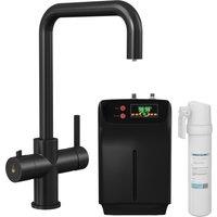 Balterley 3 in 1 Instant Hot Water Kitchen Sink Tap Tank Filter Matt Black