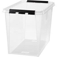 SmartStore 'Classic Box' Transparent Storage with Lid, 65 Litre in Clear | Size: Large