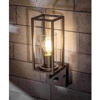 CGC Lighting PIR E27 Black Outdoor Lantern With Motion Sensor IP54