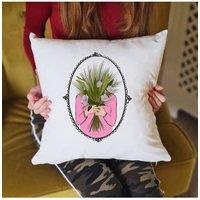 Afewhometruths September Birth Flower Cushion in Off-White | Size: 40 cm x 40 cm