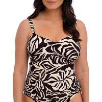 Fantasie Women's Aruba Nights Adjustable Side Tankini Top in Black | Size: 32D