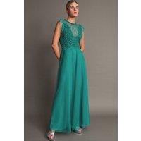 Monsoon Women's Irina Hand-Embellished Maxi Dress Green | Size: 6