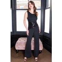 Sequin-Waist Jumpsuit