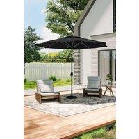 3M Rotating Parasol for Outdoor Sunshade and Rain with Floral-Pattern Base