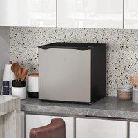 HOMCOM 35L Tabletop Freezer with Adjustable Temperature Wire Shelf Silver