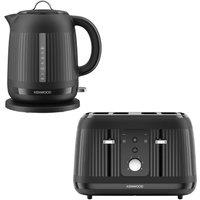 KENWOOD Kettle 1.7L & 4 Slice Toaster Set, Dawn in Black | Size: 2 Pack