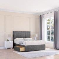 Kansas Plush Bed Set With 4 Drawers, Mattress & 54" Headboard