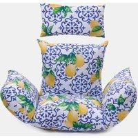 OHS Egg Chair Cushion Large Headrest Pillow Outdoor Garden Water Resistant in Blue