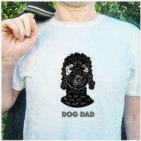 Afewhometruths Men's Bedlington Terrier Dog Dad T-Shirt in White | Size: Medium