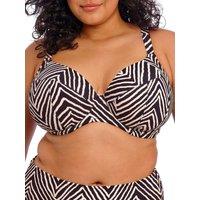 Elomi Women's Fiji Falls Plunge Bikini Top in Black | Size: 34G