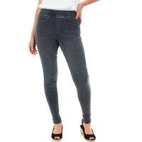 Smart Living Women's Skinny Fit Denim Jeggings with Pockets - Classic Casual Trousers in Grey | Size: 8