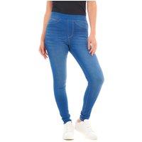 Smart Living Women's Skinny Fit Denim Jeggings with Pockets - Classic Casual Trousers in Bright Blue | Size: 16