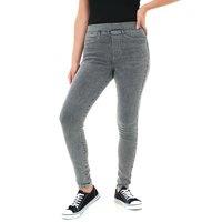 Smart Living Women's Skinny Fit Denim Jeggings with Pockets - Classic Casual Trousers in Dark Grey | Size: 22