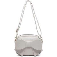 JFY Women's Big Bow Tie On The Front Cross Body Bag in Beige