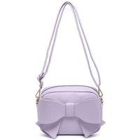 JFY Women's Big Bow Tie On The Front Cross Body Bag in Purple