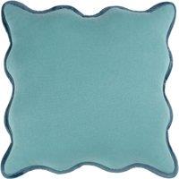 Heya Home Wiggle Reversible Piped Ready Filled Cushion in Blue | Size: 45 cm x 45 cm