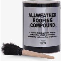 Novecrafto Flat Roof Waterproofing Compound 5L with Application Brush - Water Proof Coating in Black