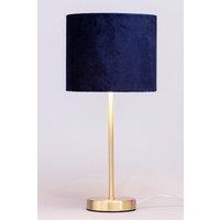 BHS Lighting Velvet Table Lamp in Navy